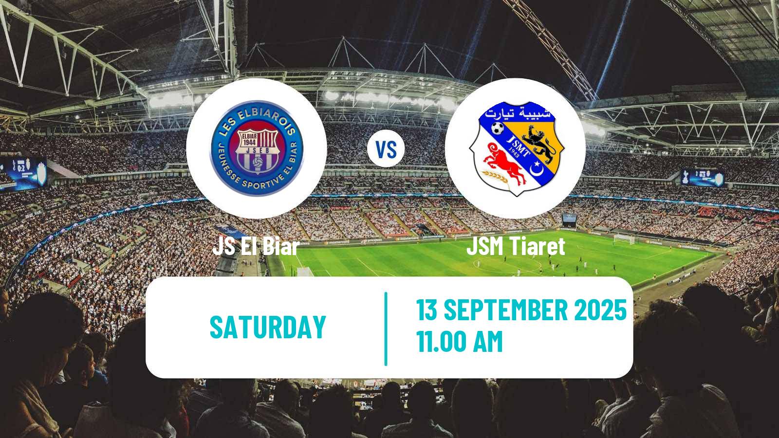 Soccer Algerian Ligue 2 El Biar - JSM Tiaret