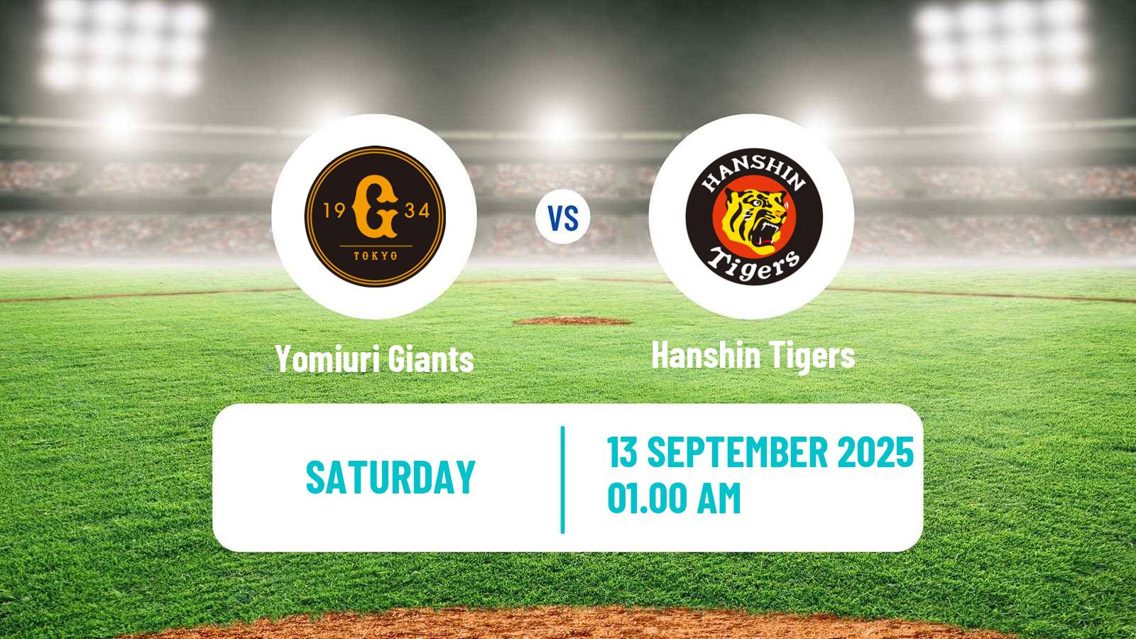 Baseball NPB Yomiuri Giants - Hanshin Tigers