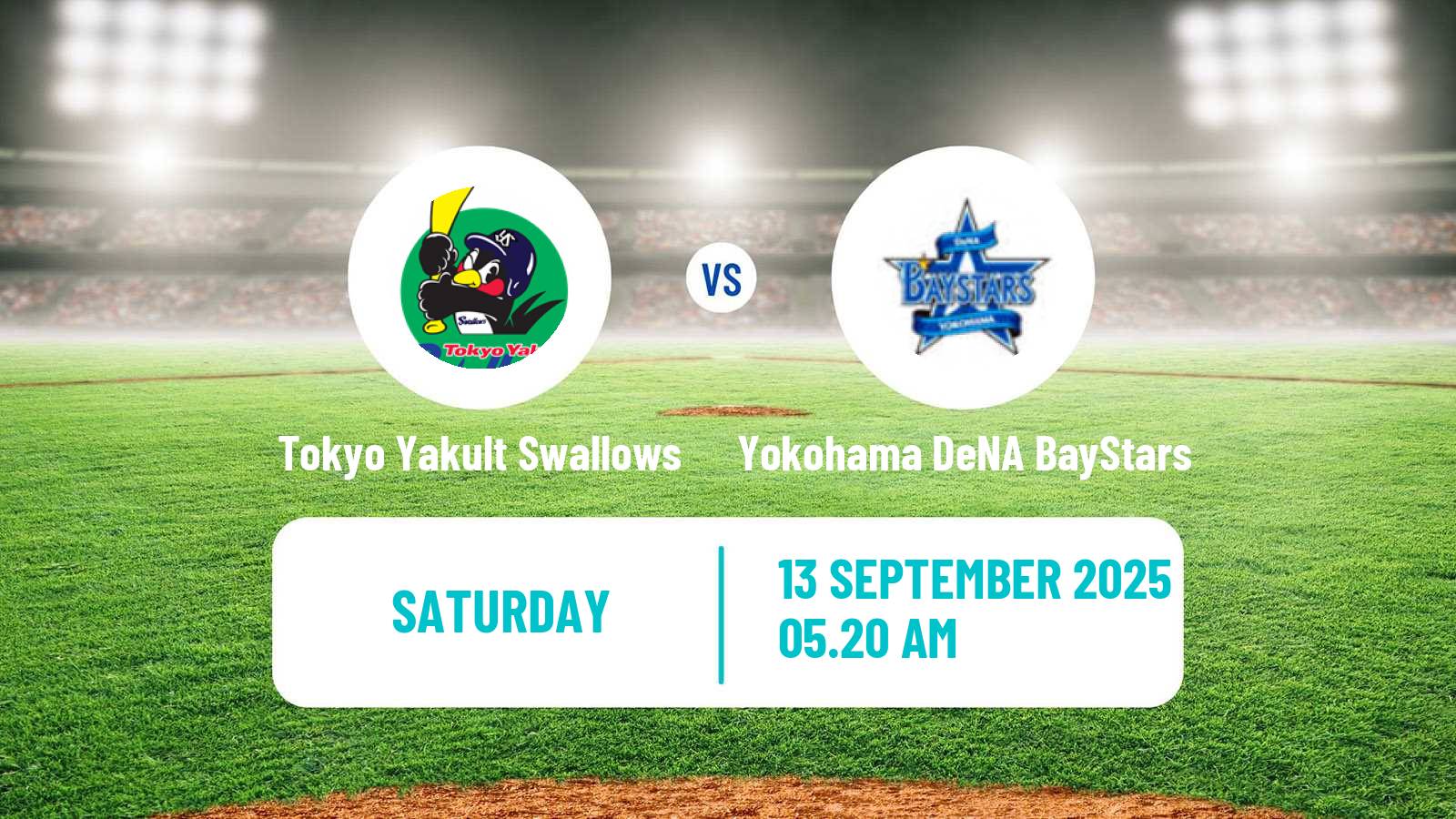 Baseball NPB Tokyo Yakult Swallows - Yokohama DeNA BayStars