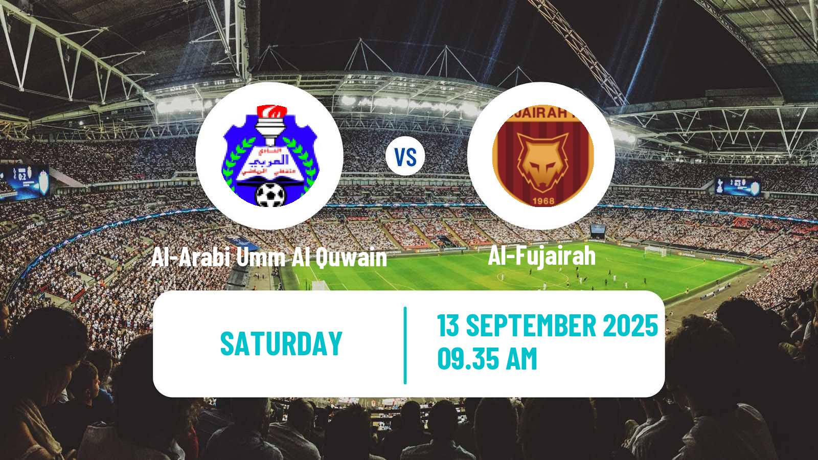 Soccer UAE Presidents Cup Al-Arabi Umm Al Quwain - Al-Fujairah