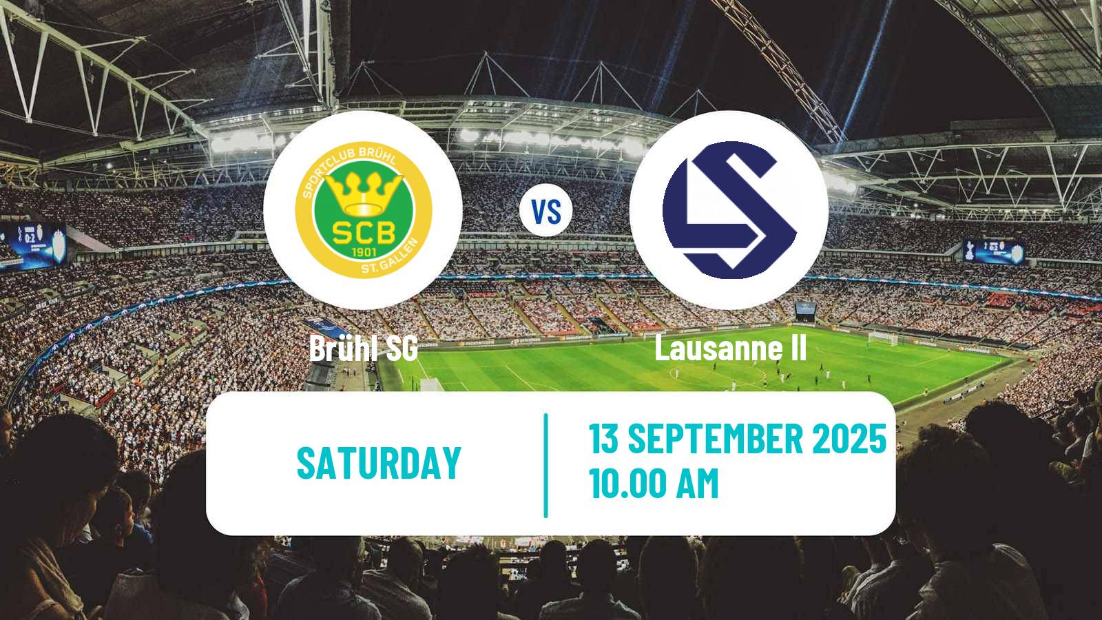 Soccer Swiss Promotion League Brühl - Lausanne II