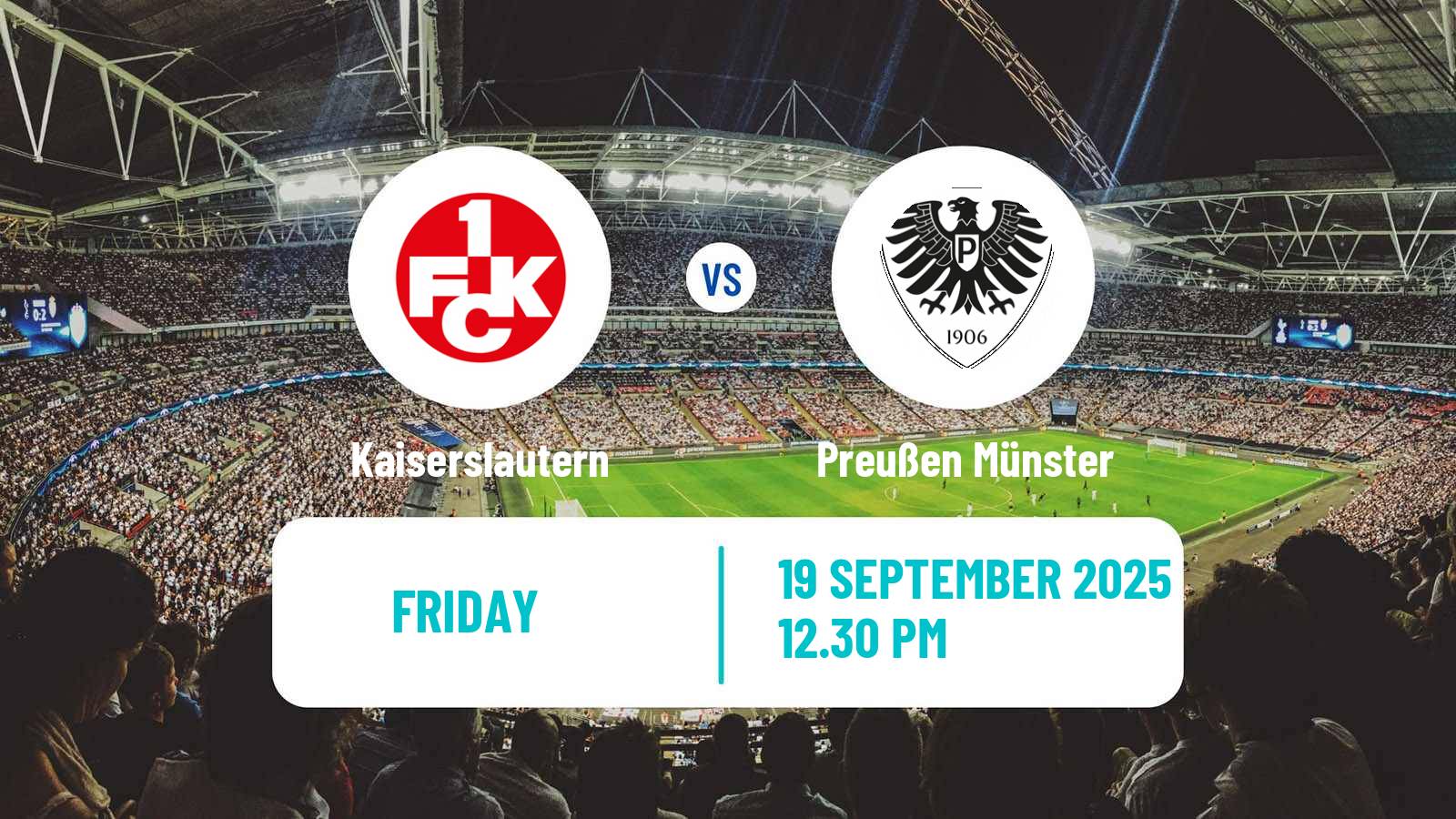Soccer German 2 Bundesliga Kaiserslautern - Preußen Münster