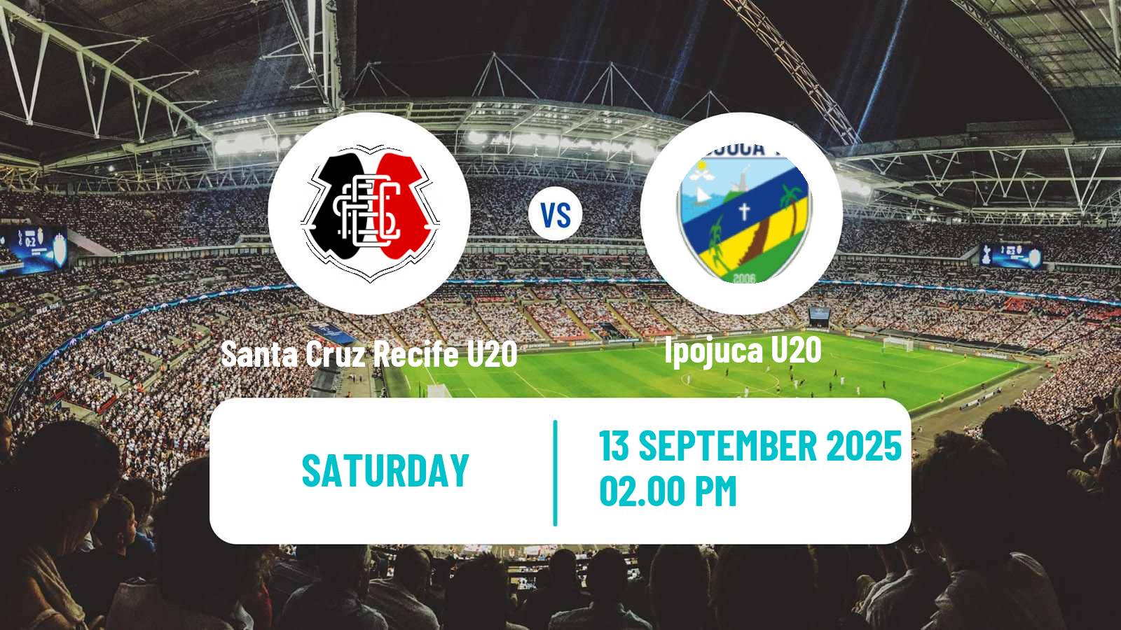 Soccer Brazilian Pernambucano U20 Santa Cruz Recife U20 - Ipojuca U20