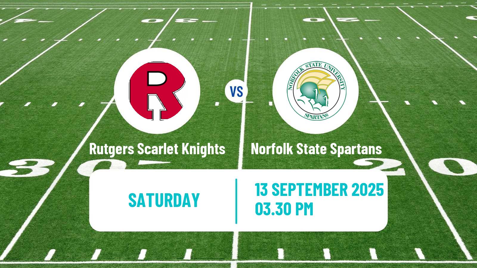 American football NCAA College Football Rutgers Scarlet Knights - Norfolk State Spartans
