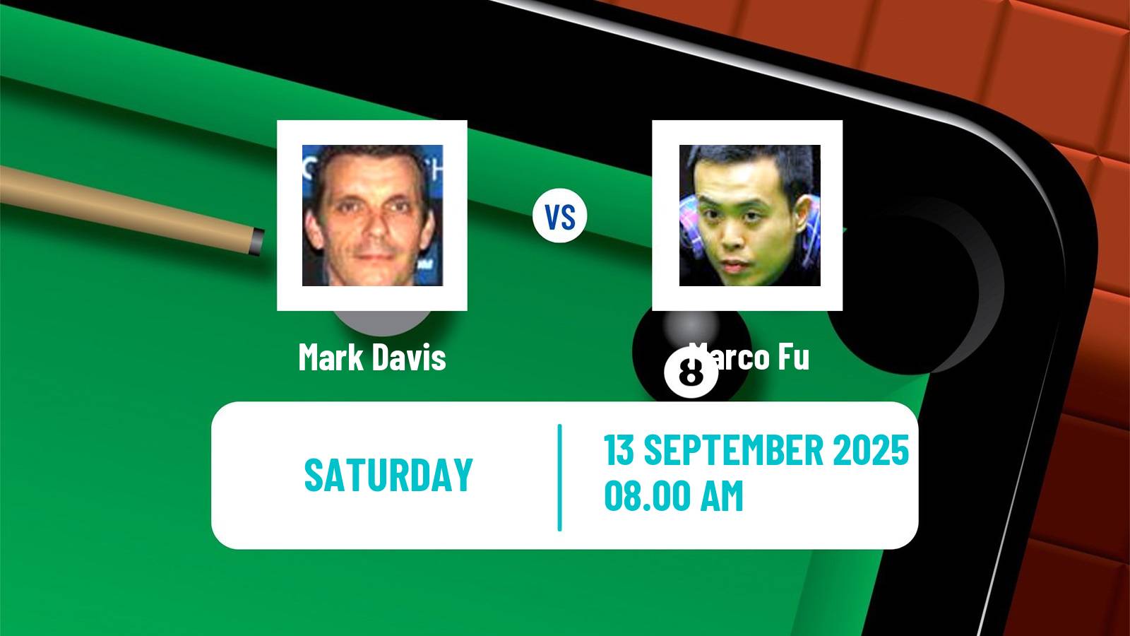 Snooker English Open Mark Davis - Marco Fu