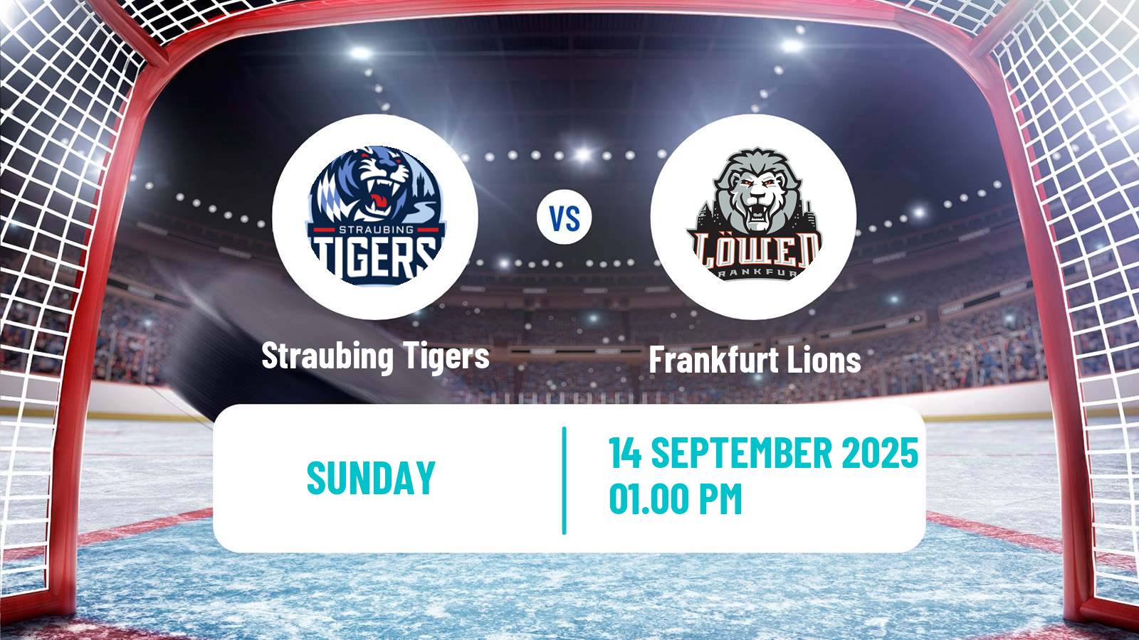 Hockey German Ice Hockey League Straubing Tigers - Frankfurt Lions
