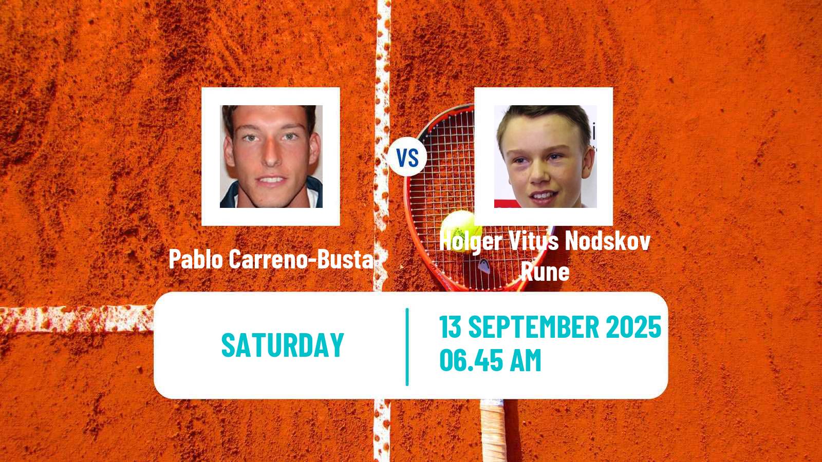 Tennis Davis Cup World Group Pablo Carreno-Busta - Holger Vitus Nodskov Rune