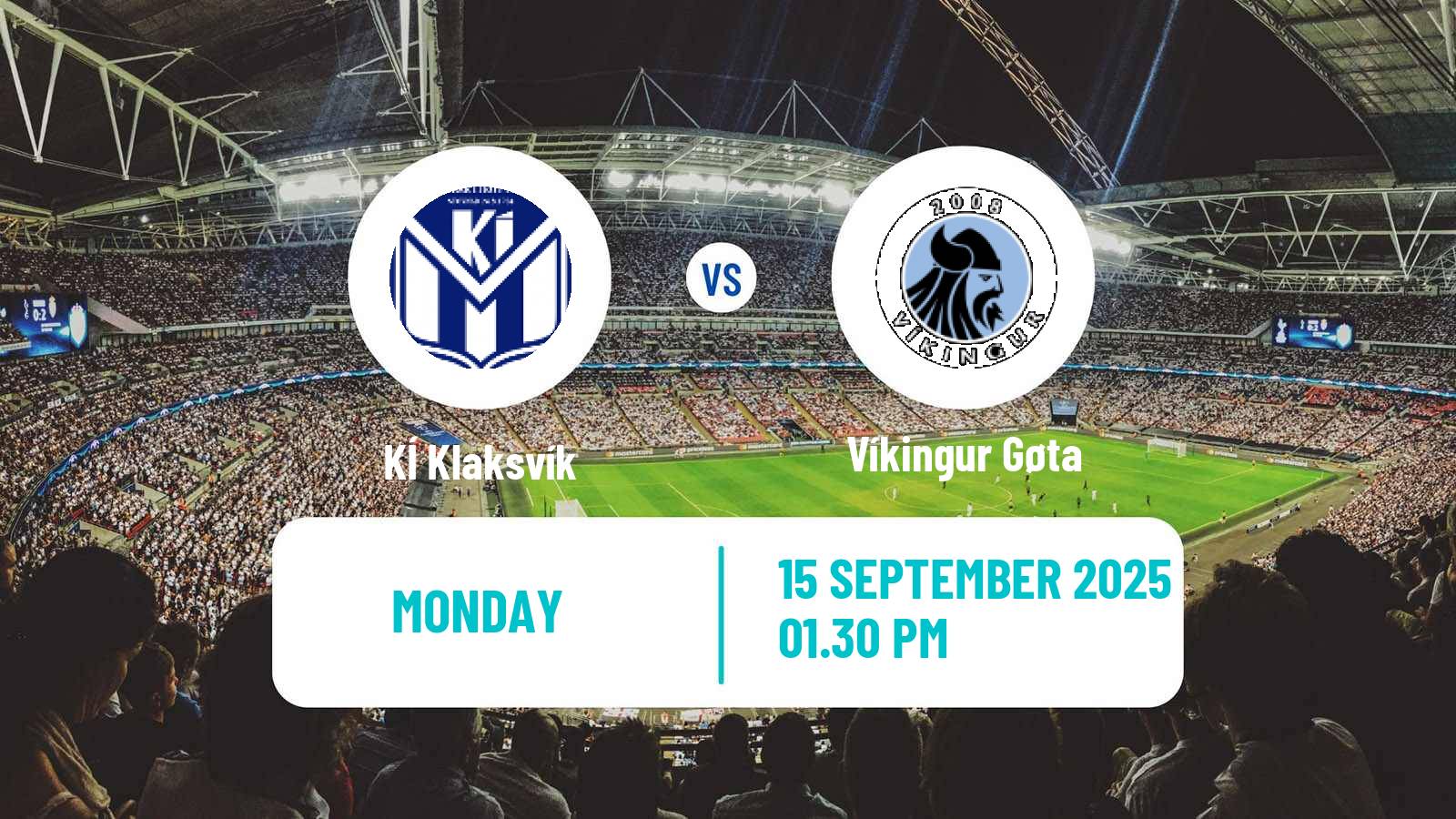 Soccer Faroe Islands Premier League KÍ Klaksvík - Víkingur Gøta