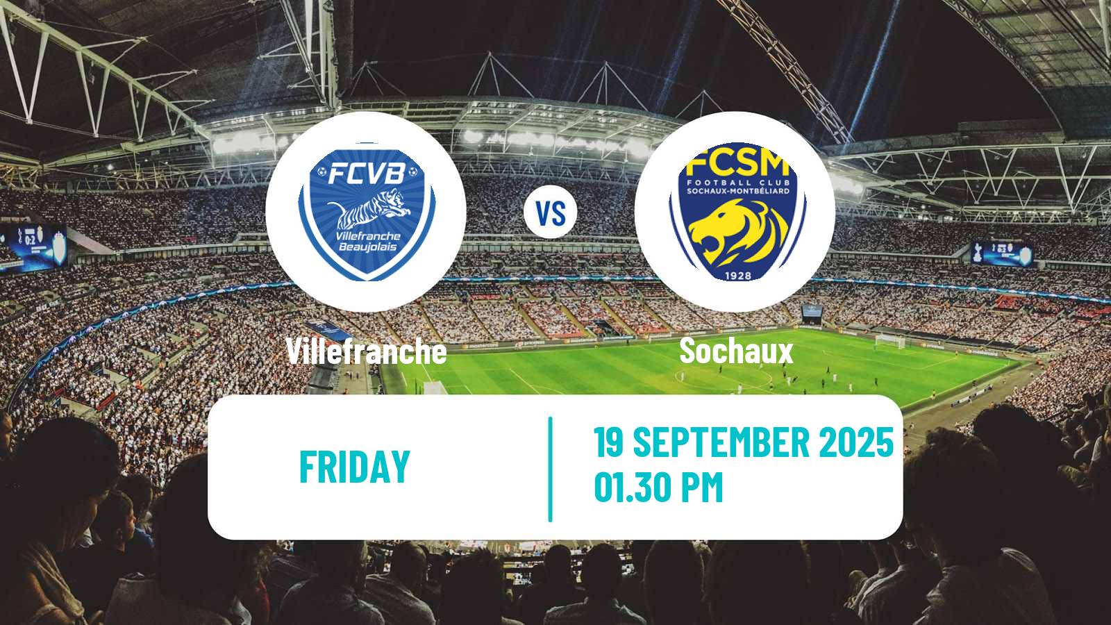 Soccer French National League Villefranche - Sochaux