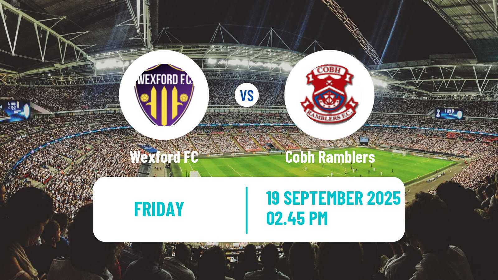 Soccer Irish Division 1 Wexford - Cobh Ramblers