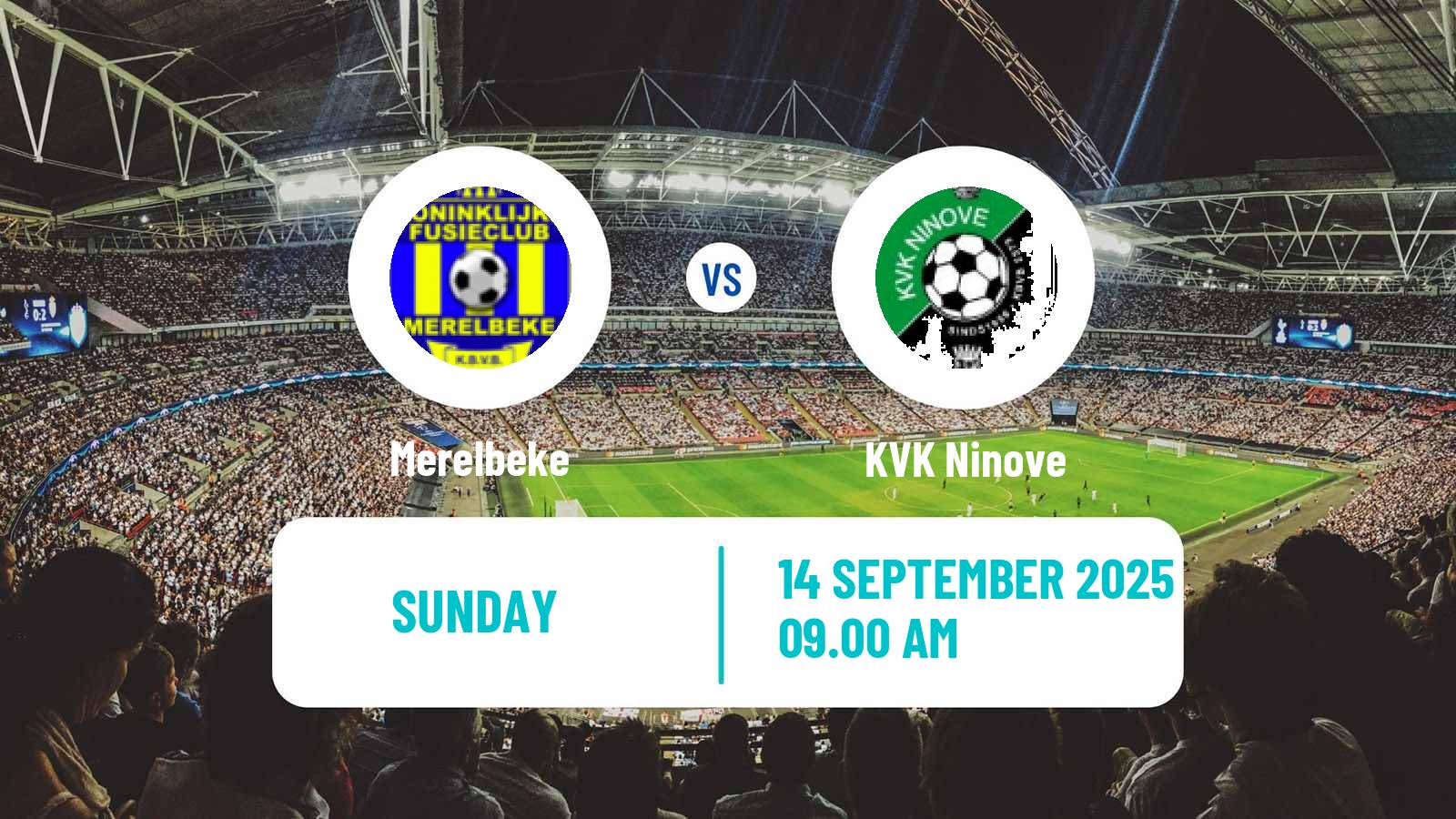 Soccer Belgian National Division 1 VV Merelbeke - Ninove