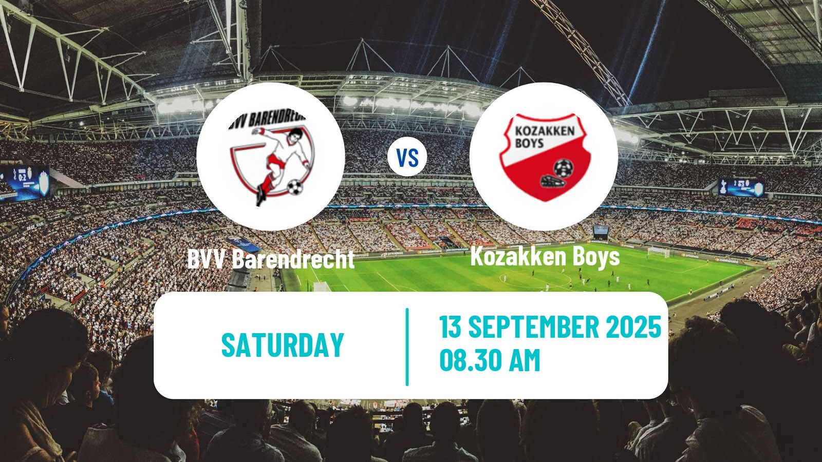 Soccer Dutch Tweede Divisie BVV Barendrecht - Kozakken Boys