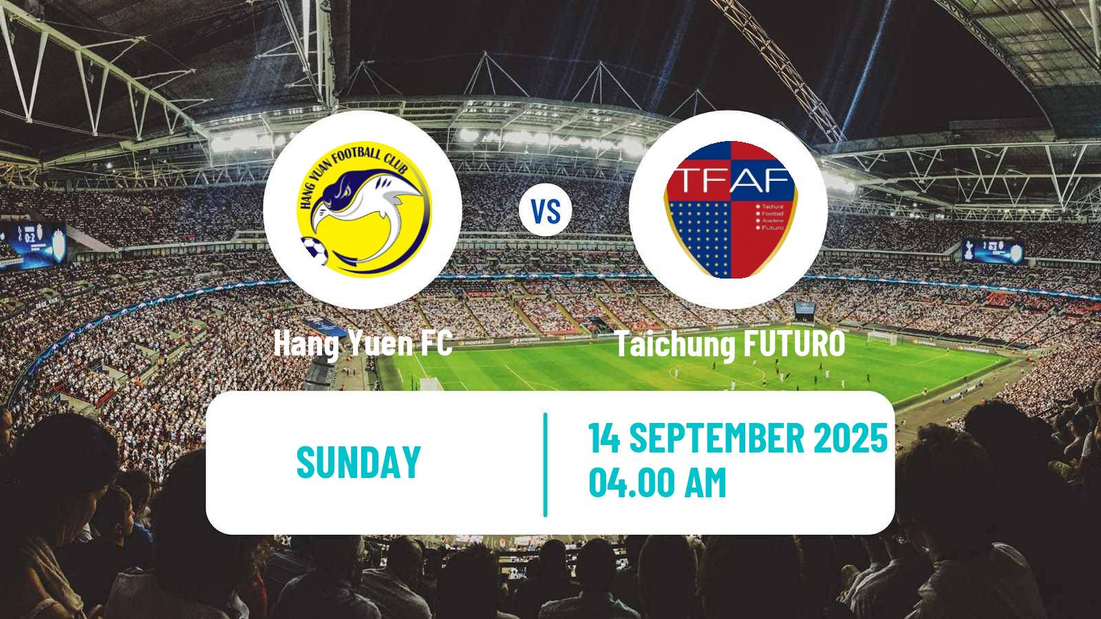 Soccer Taiwan Premier League Hang Yuen - Taichung FUTURO