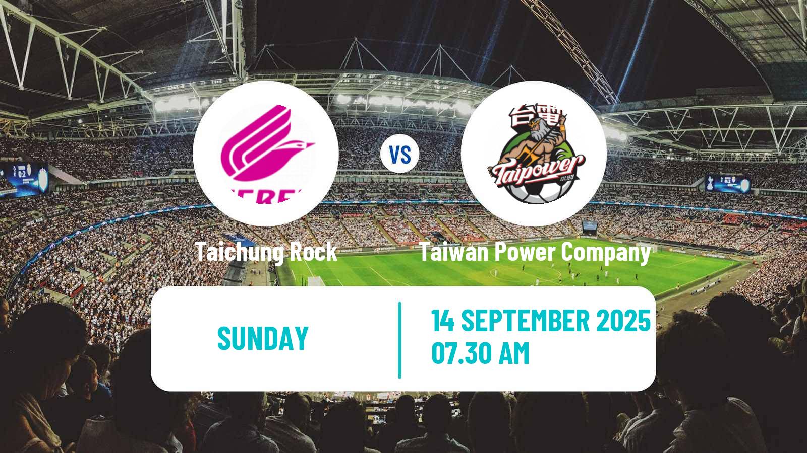 Soccer Taiwan Premier League Taichung Rock - Taiwan Power Company