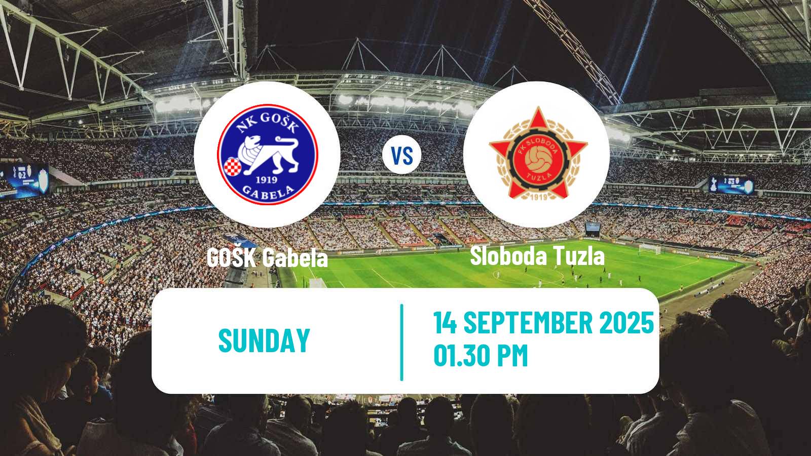 Soccer Bosnian Prva Liga FBiH GOŠK Gabela - Sloboda Tuzla
