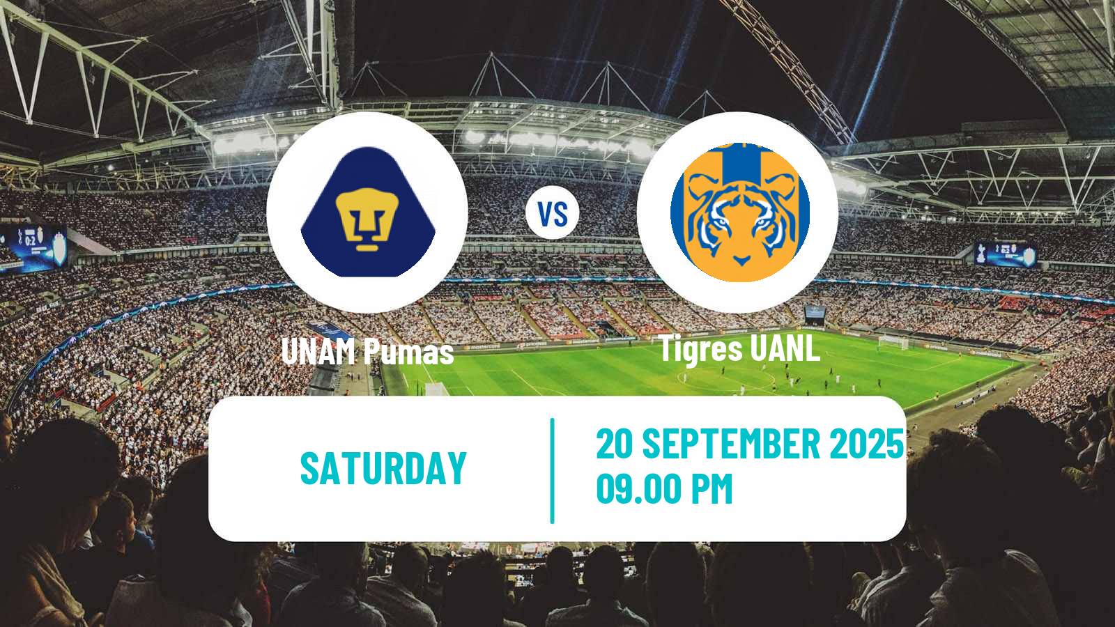 Soccer Mexican Liga MX UNAM - Tigres UANL