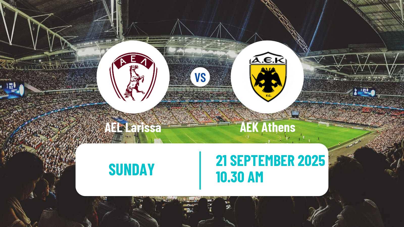Soccer Greek Super League AEL Larissa - AEK Athens