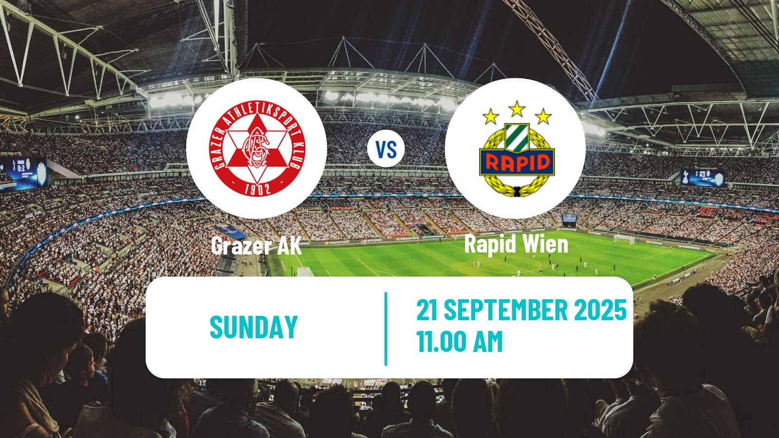 Soccer Austrian Bundesliga Grazer AK - Rapid Wien