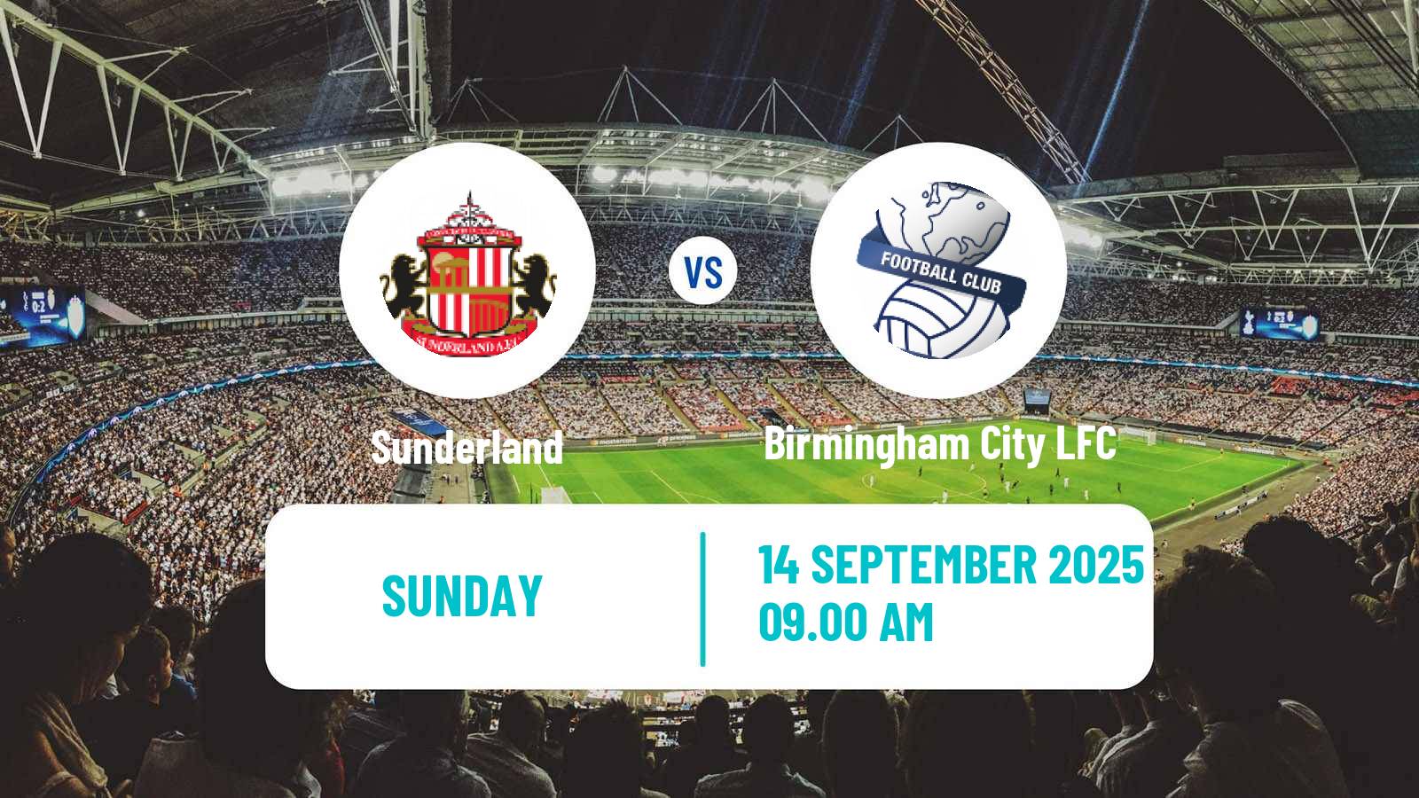 Soccer English Women Championship Sunderland - Birmingham City LFC