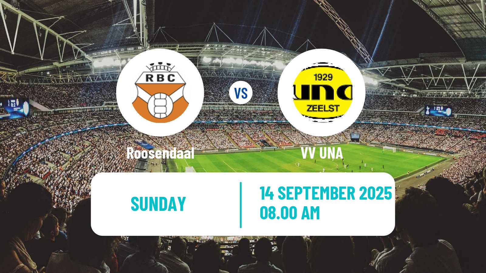 Soccer Dutch Derde Divisie Roosendaal - UNA
