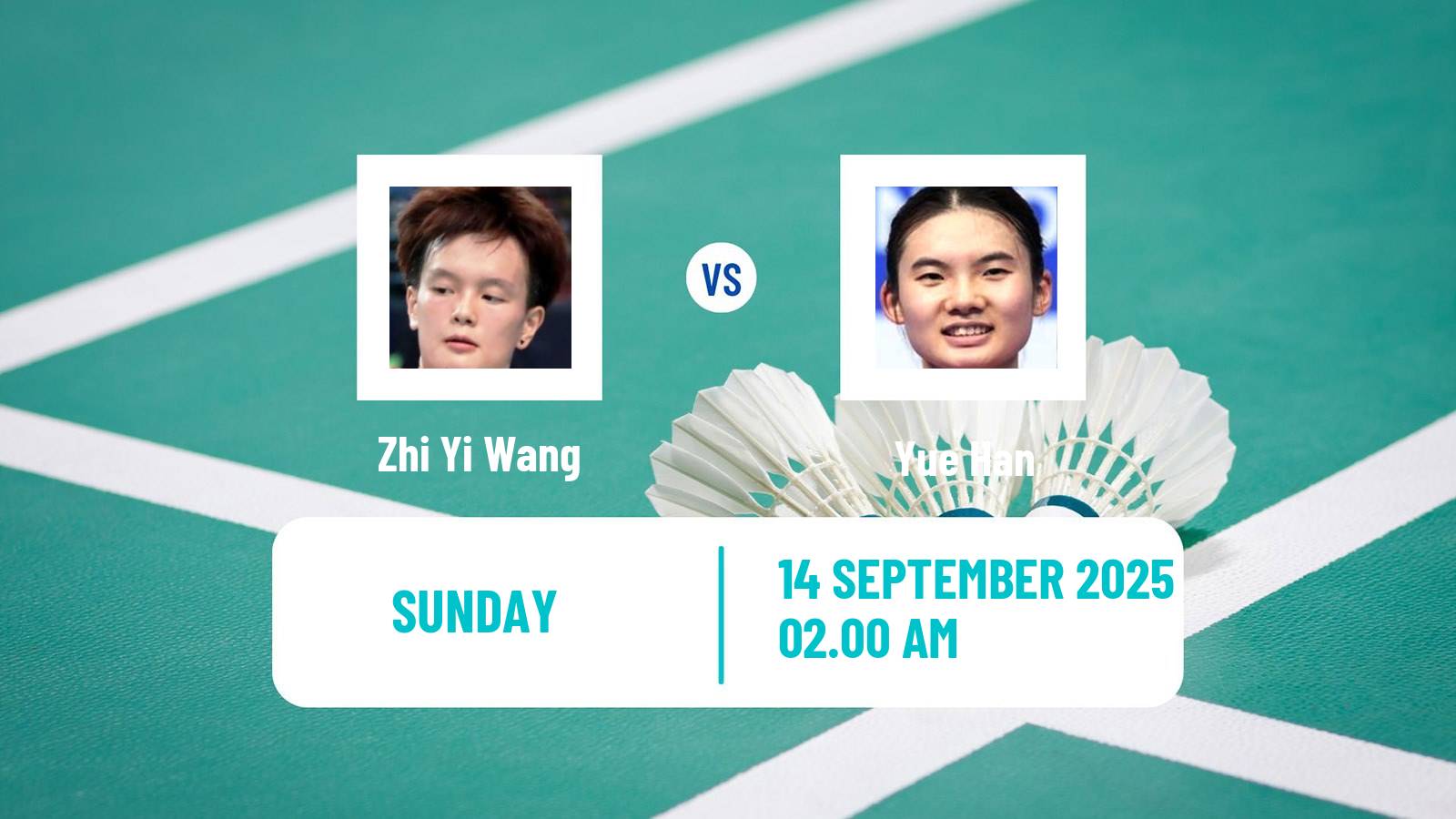 Badminton BWF World Tour Hong Kong Open Women Zhi Yi Wang - Yue Han