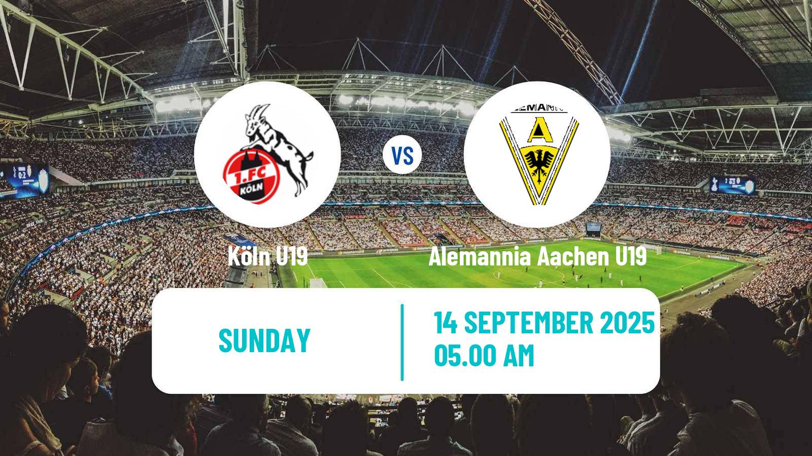 Soccer German DFB Youth League Köln U19 - Alemannia Aachen U19