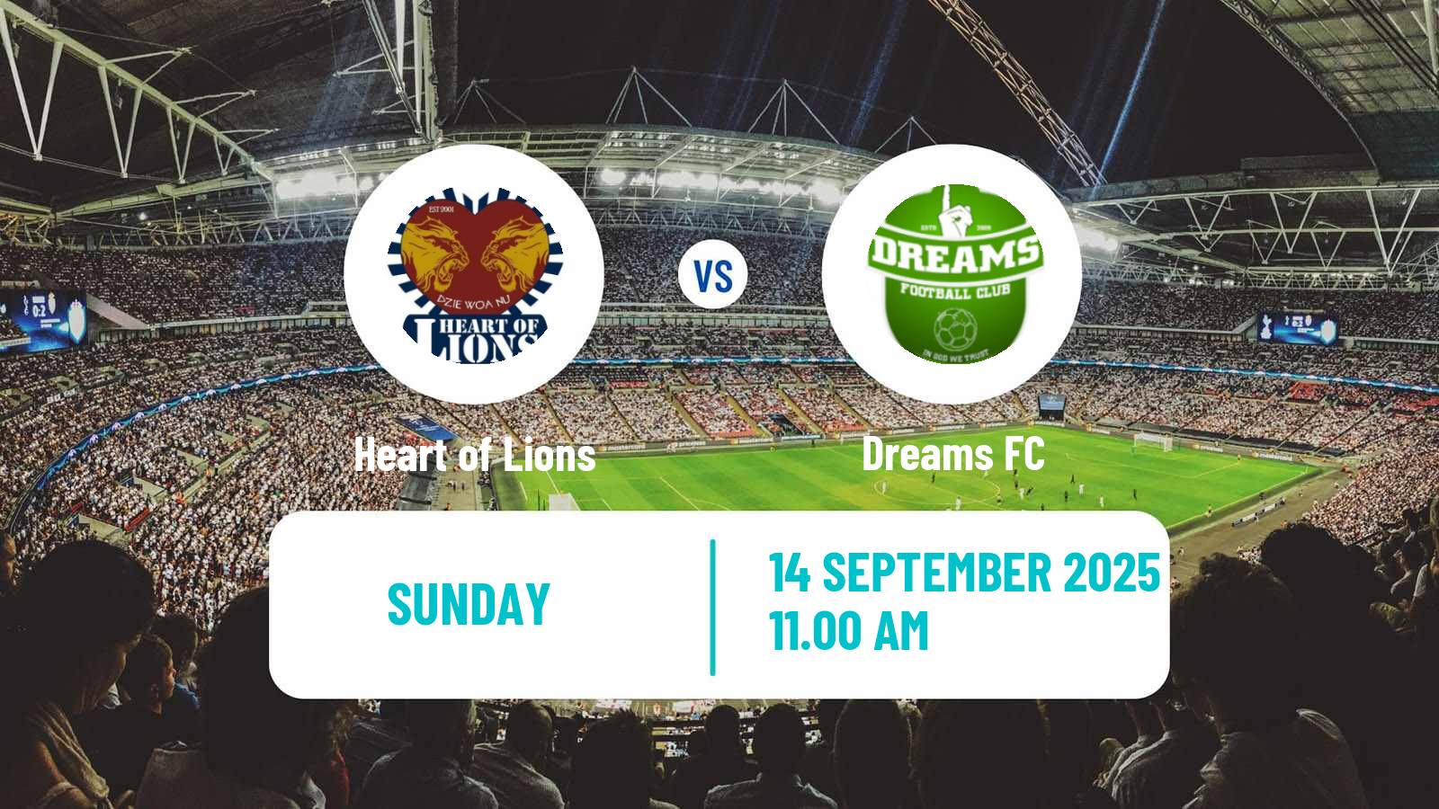 Soccer Ghanaian Premier League Heart of Lions - Dreams