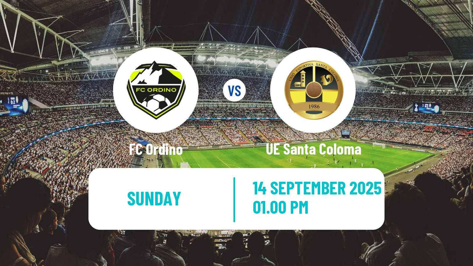 Soccer Andorra Primera Divisio Ordino - UE Santa Coloma