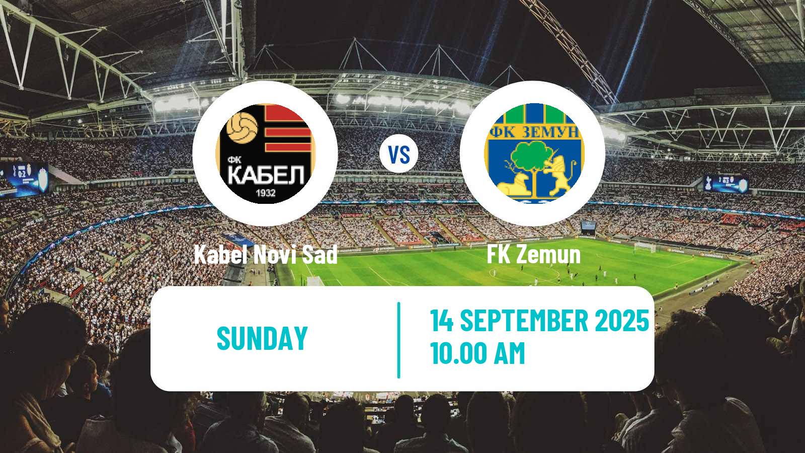 Soccer Serbian Prva Liga Kabel Novi Sad - Zemun