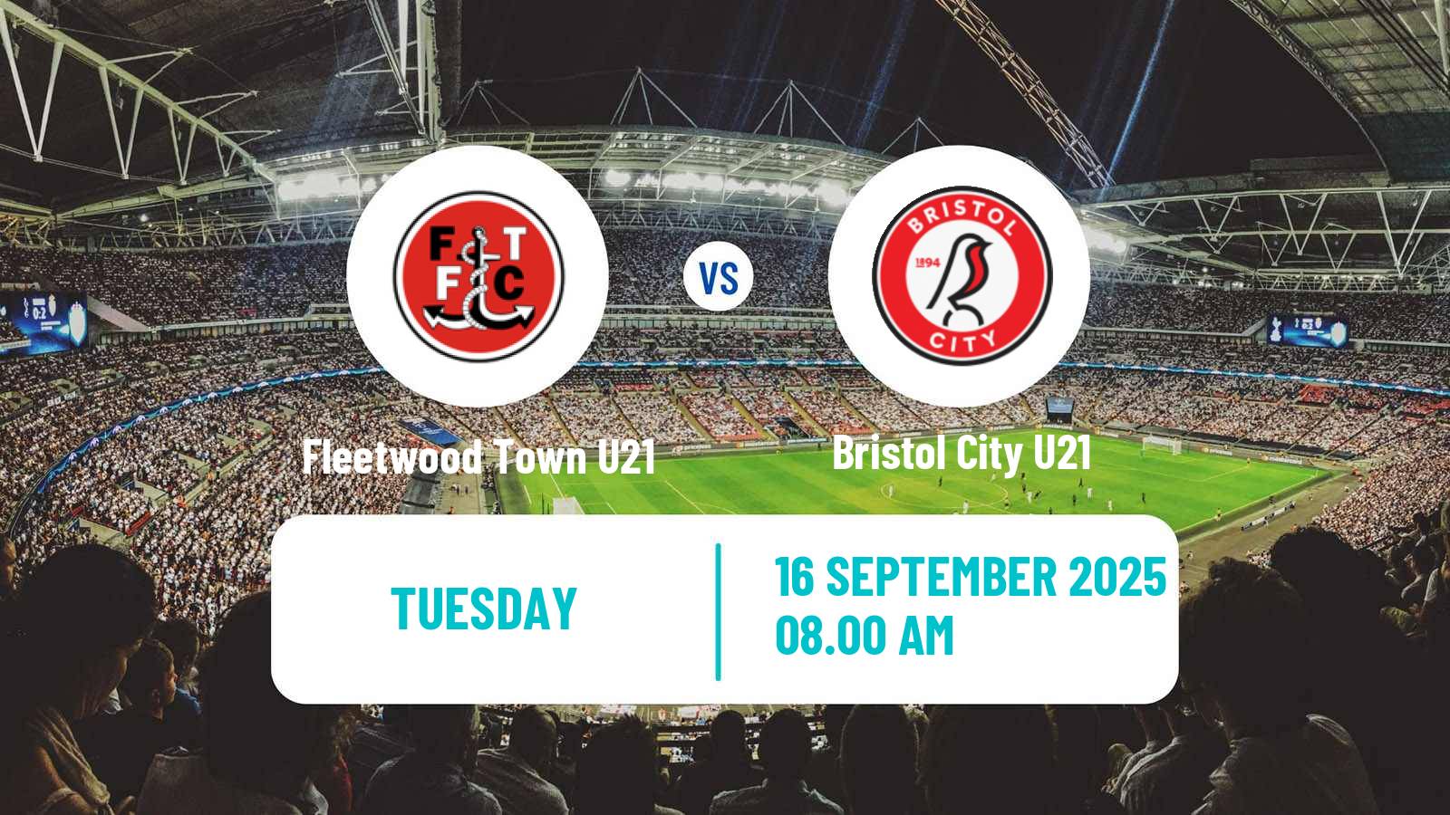 Soccer English Professional Development League Fleetwood Town U21 - Bristol City U21