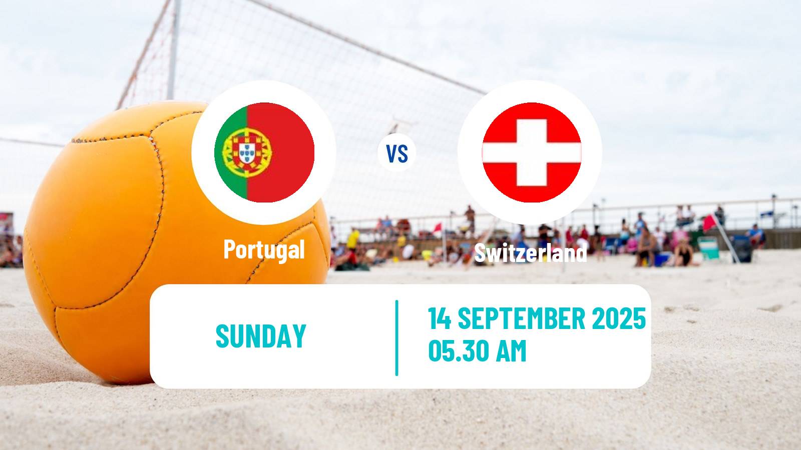 Beach soccer EBSL Superfinal Portugal - Switzerland