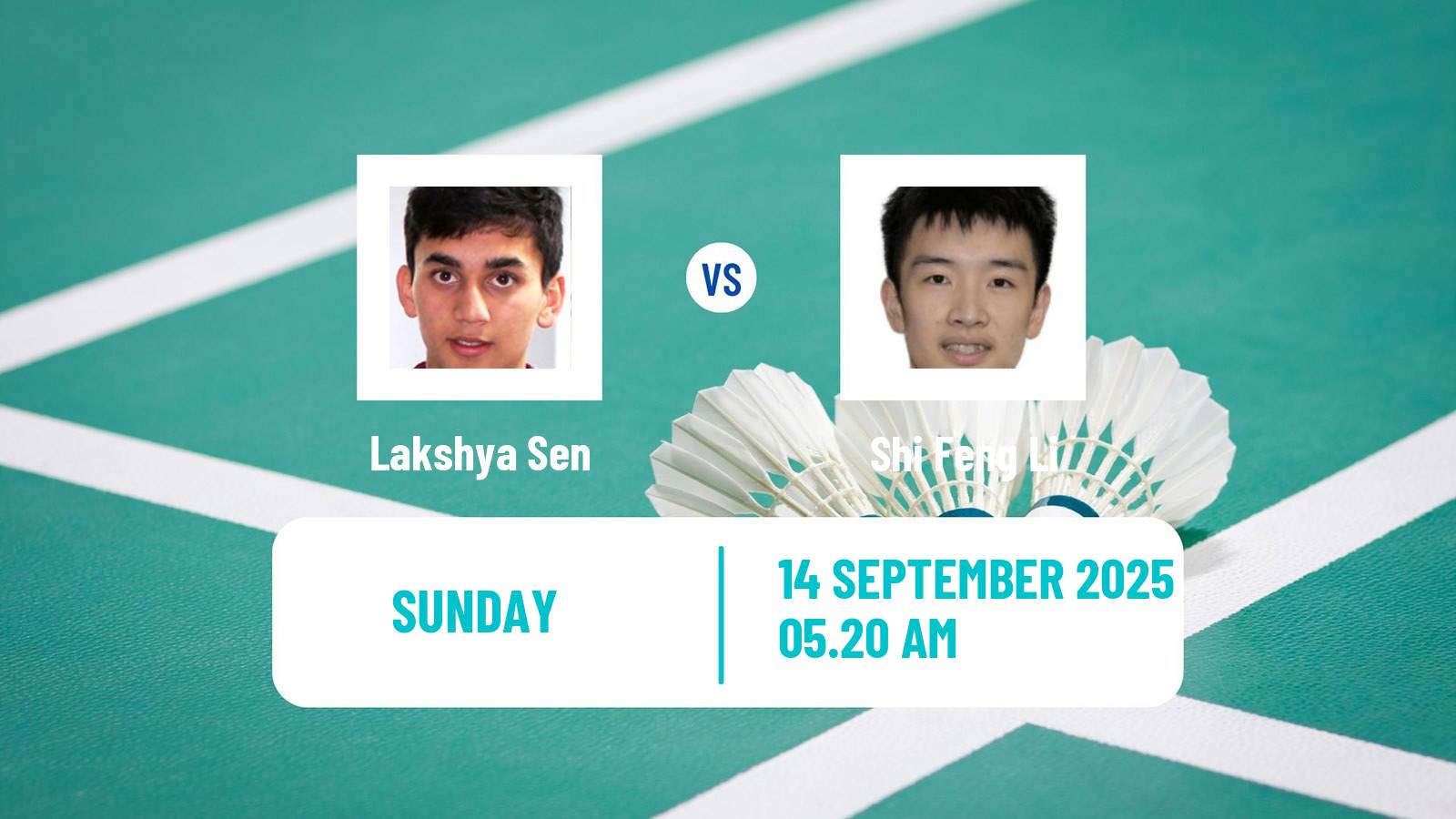Badminton BWF World Tour Hong Kong Open Men Lakshya Sen - Shi Feng Li