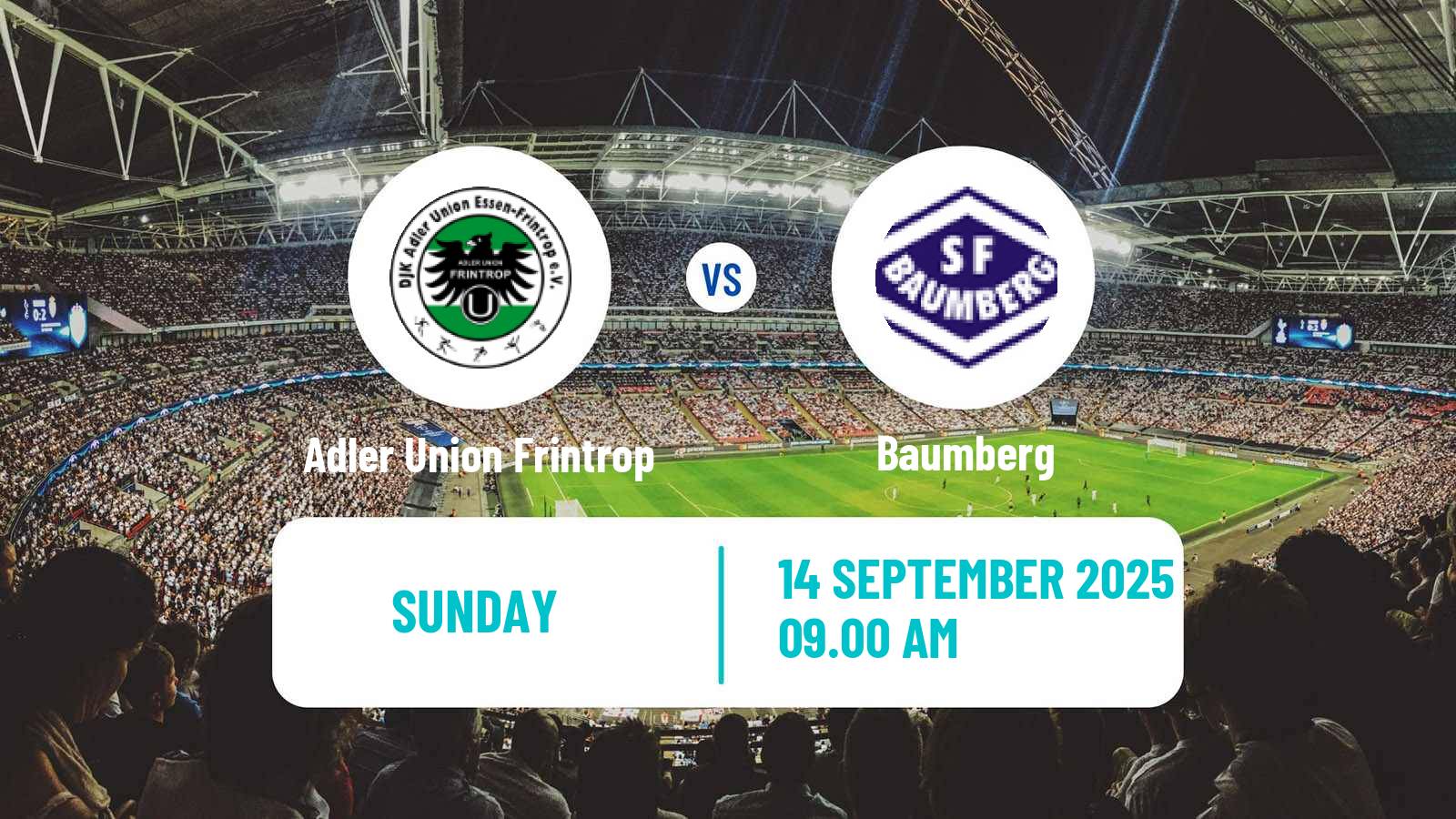 Soccer German Oberliga Niederrhein Adler Union Frintrop - Baumberg