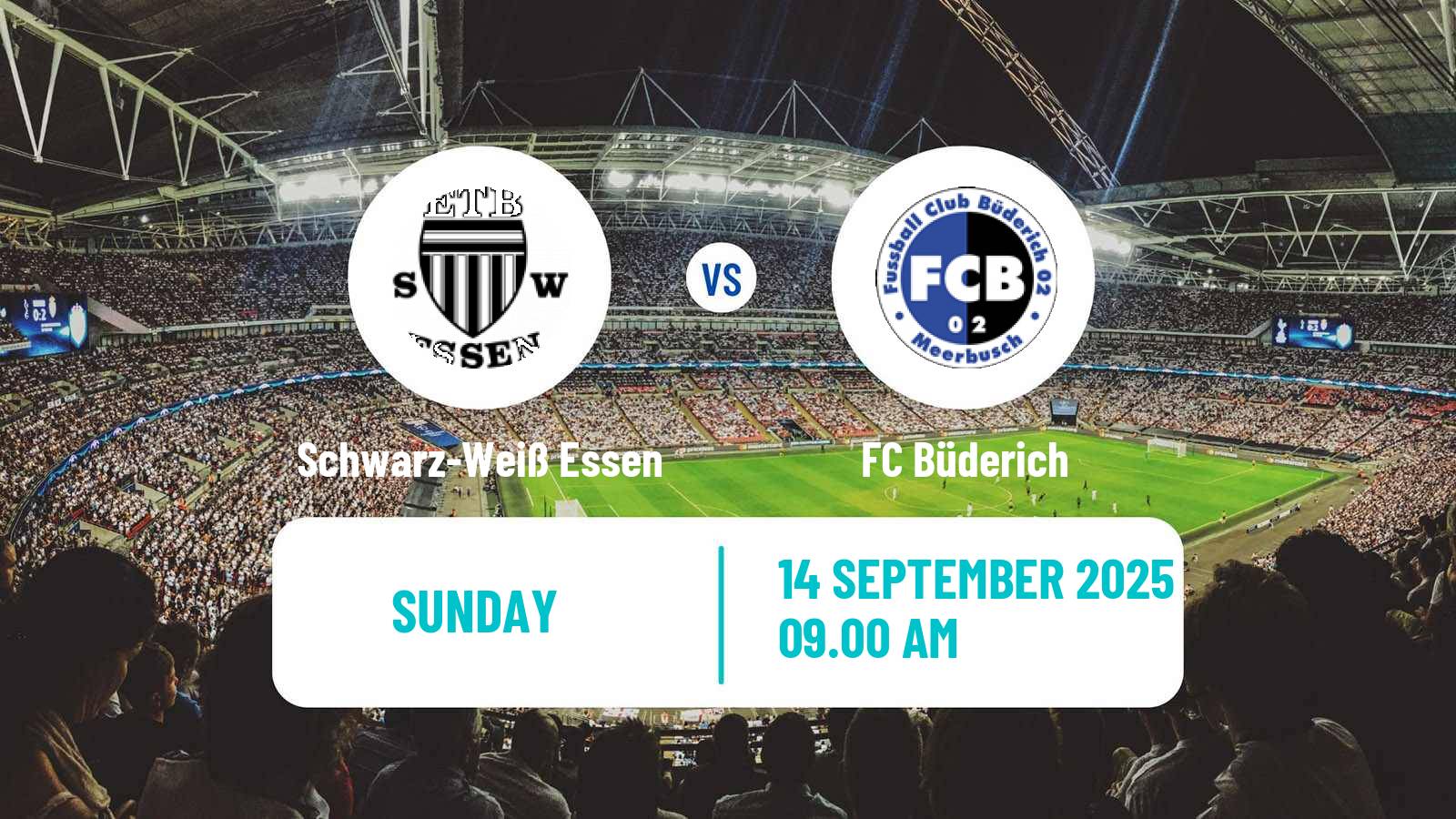 Soccer German Oberliga Niederrhein Schwarz-Weiß Essen - Büderich