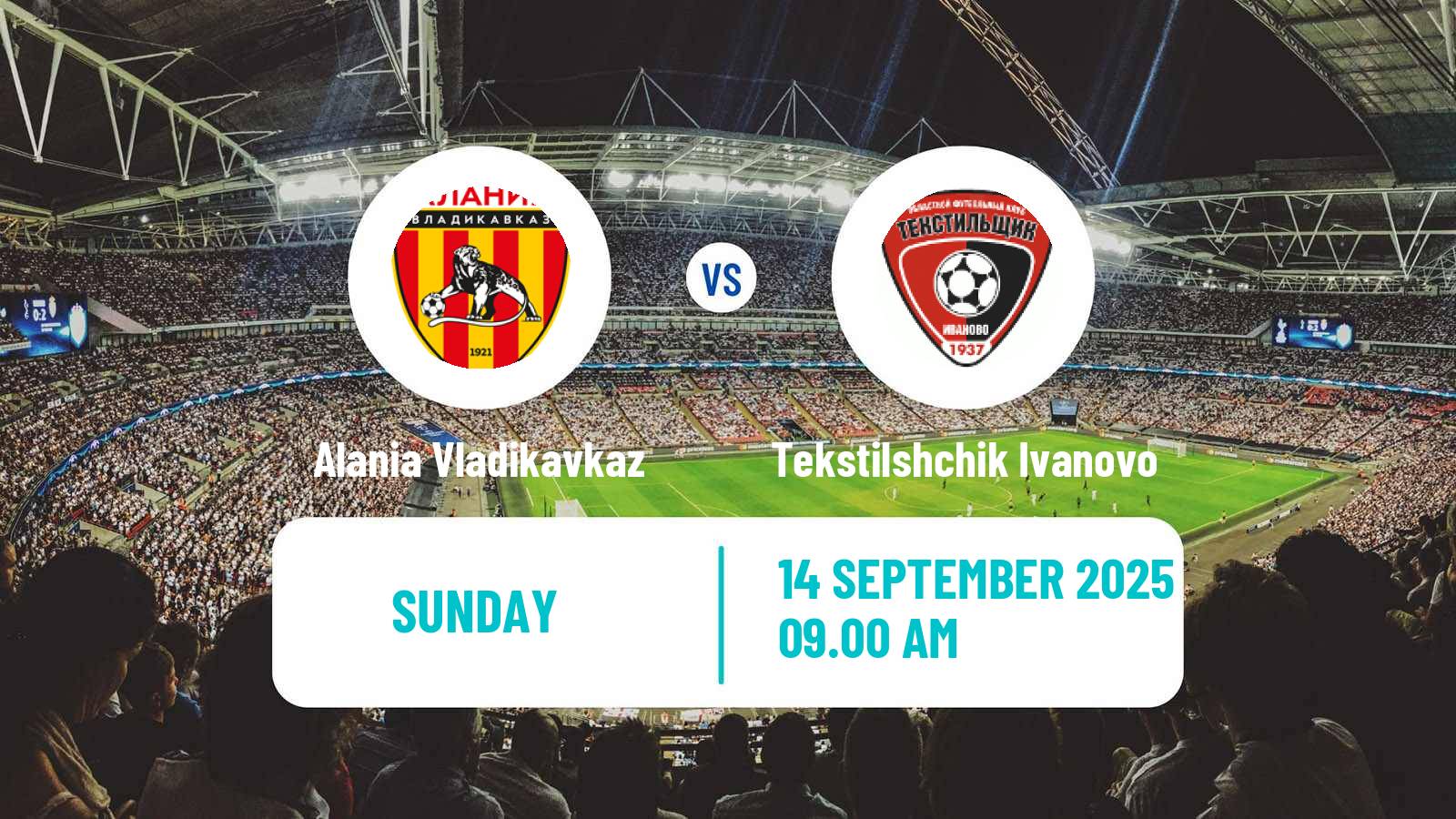 Soccer Russian FNL 2 Division A Gold Alania Vladikavkaz - Tekstilshchik Ivanovo