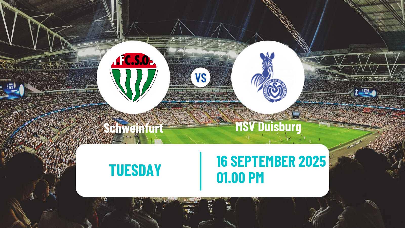Soccer German 3 Bundesliga Schweinfurt - Duisburg