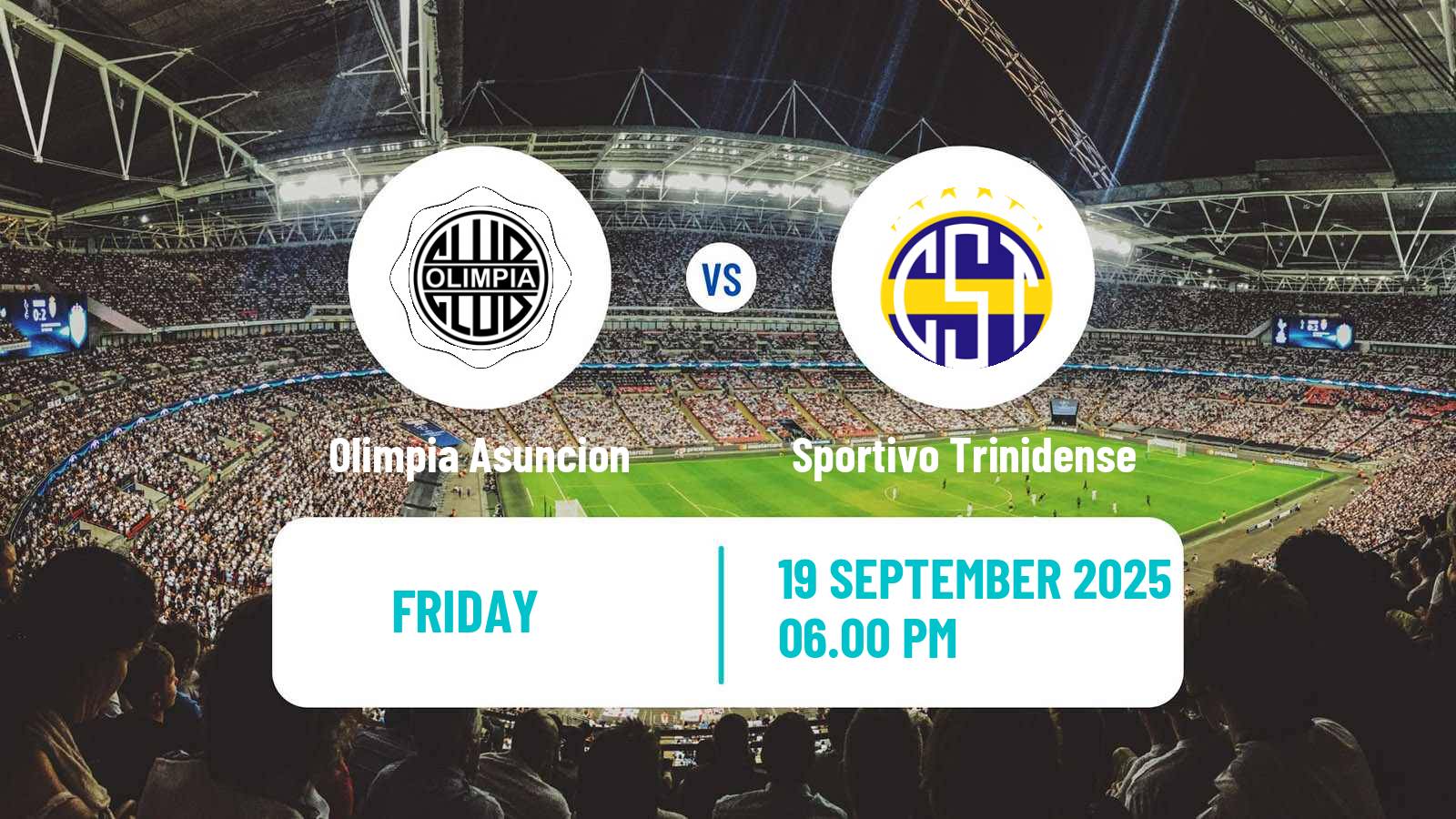 Soccer Paraguayan Primera Division Olimpia Asuncion - Sportivo Trinidense