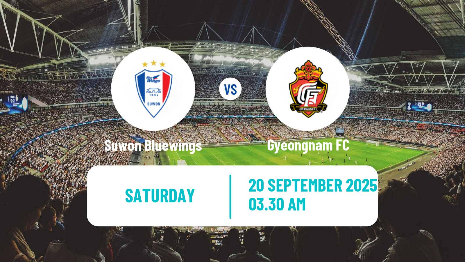 Soccer South Korean K-League 2 Suwon Bluewings - Gyeongnam
