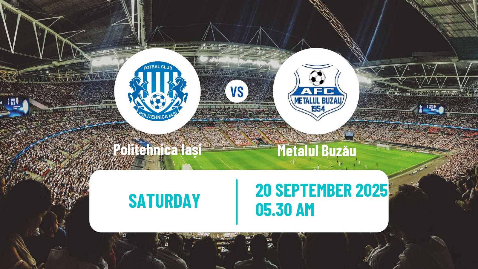 Soccer Romanian Division 2 Politehnica Iași - Metalul Buzău