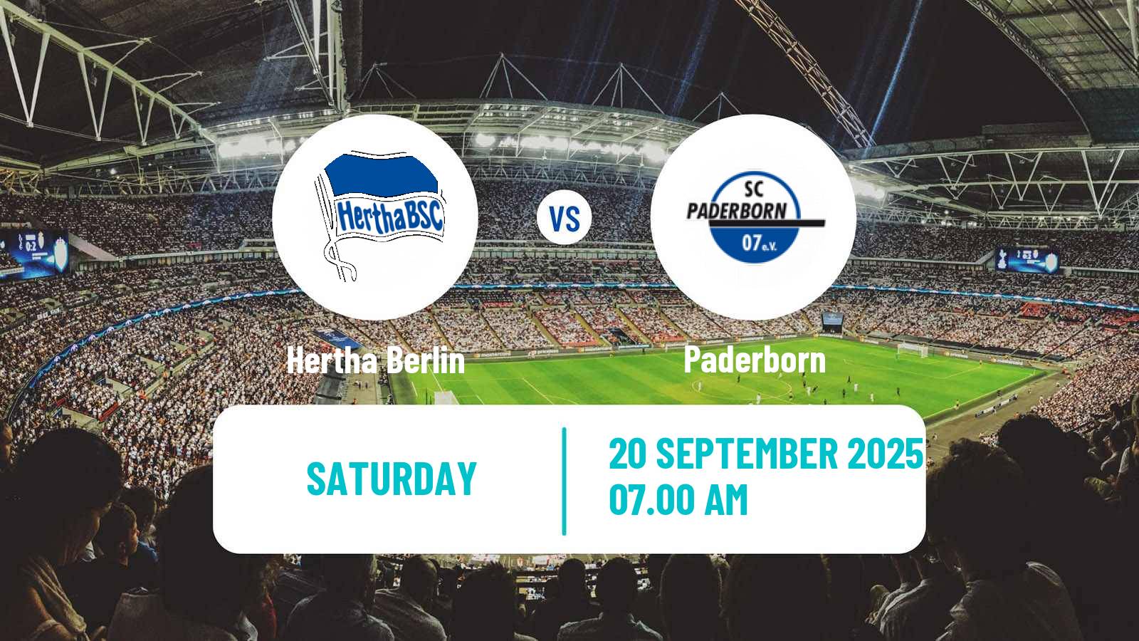 Soccer German 2 Bundesliga Hertha Berlin - Paderborn