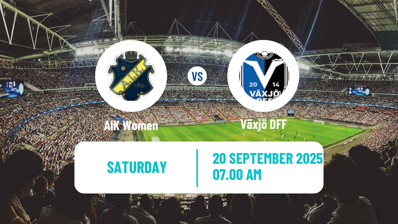 Soccer Swedish Allsvenskan Women AIK - Växjö DFF