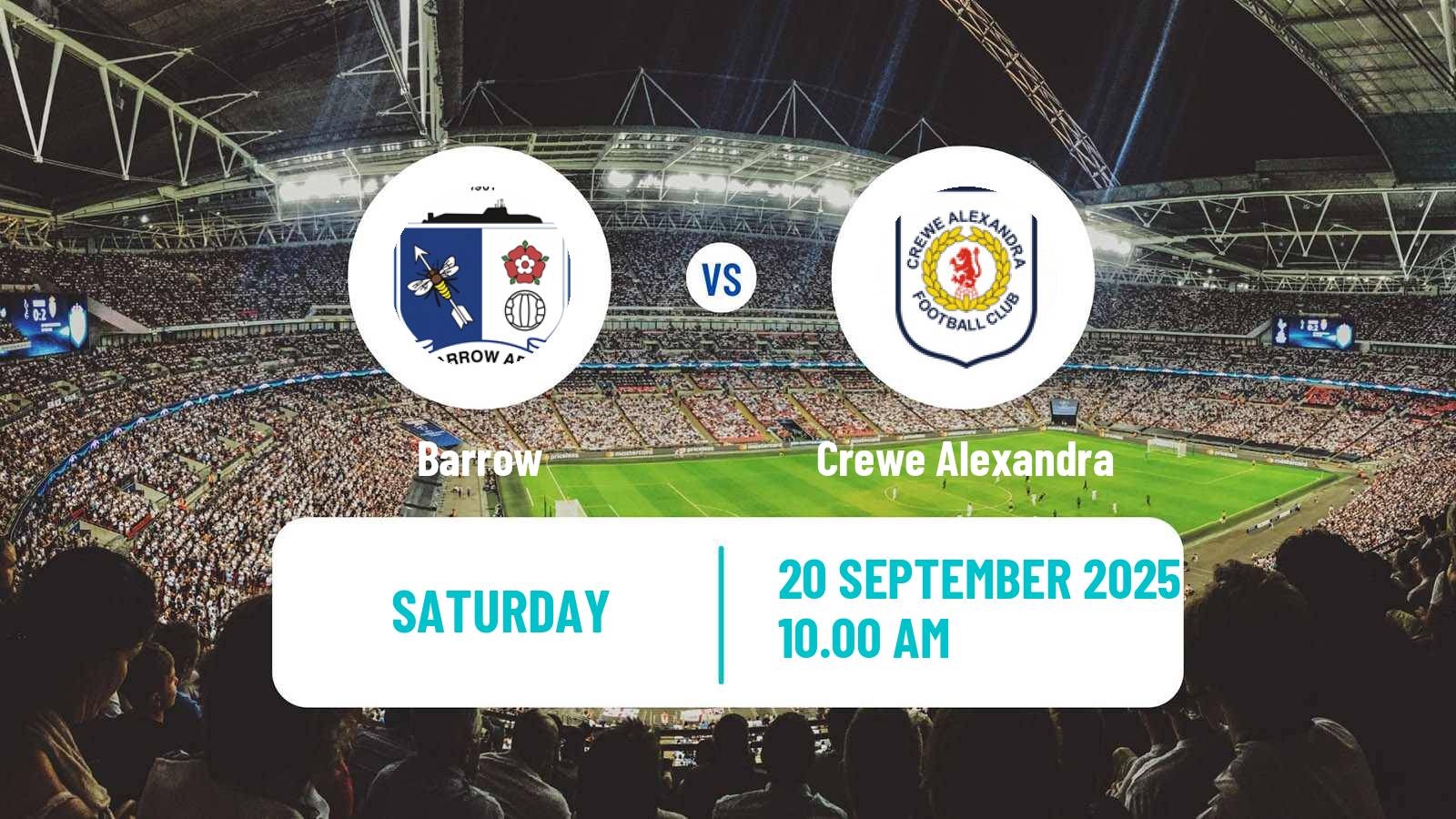 Soccer English League Two Barrow - Crewe Alexandra