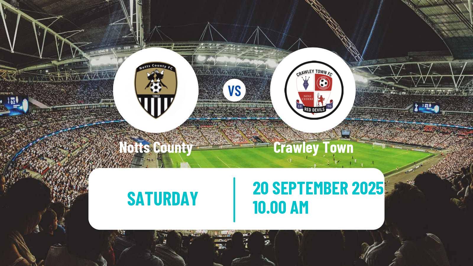 Soccer English League Two Notts County - Crawley Town