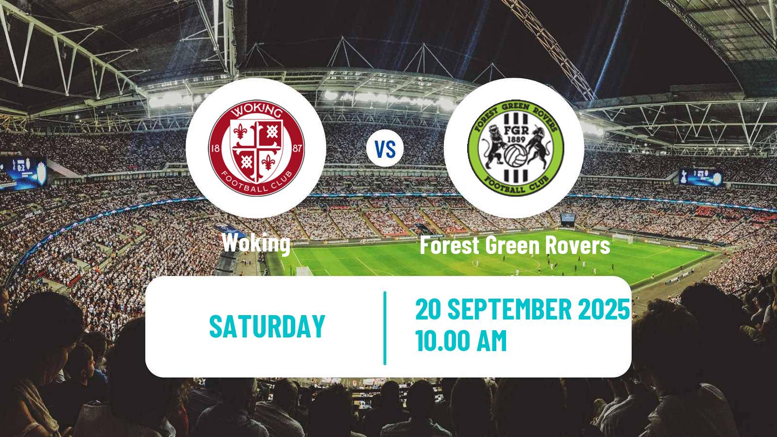 Soccer English National League Woking - Forest Green Rovers