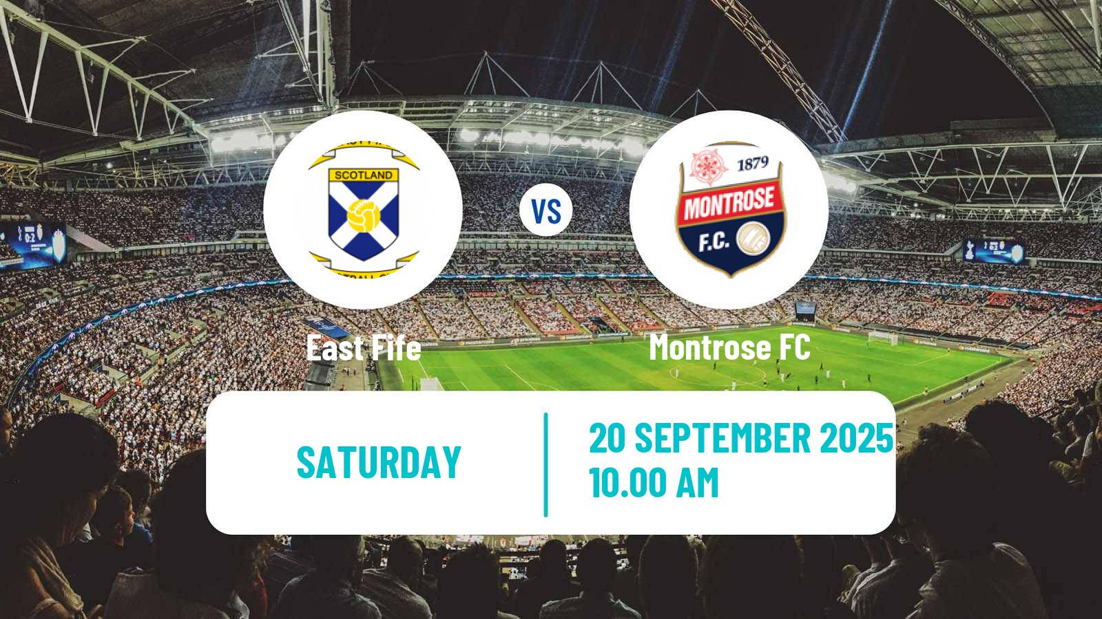 Soccer Scottish League One East Fife - Montrose