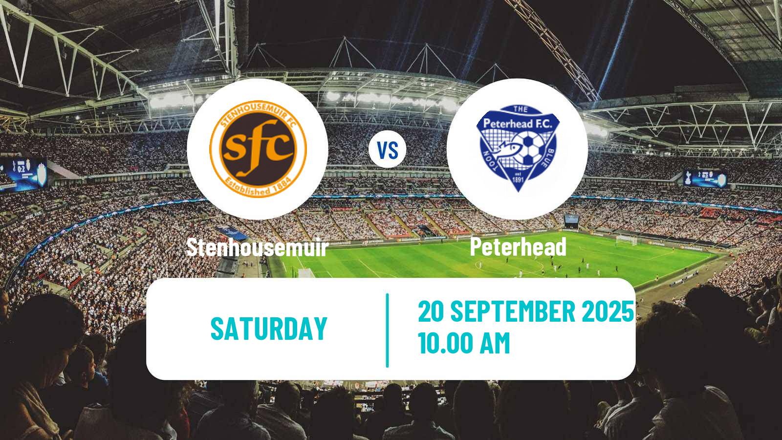 Soccer Scottish League One Stenhousemuir - Peterhead