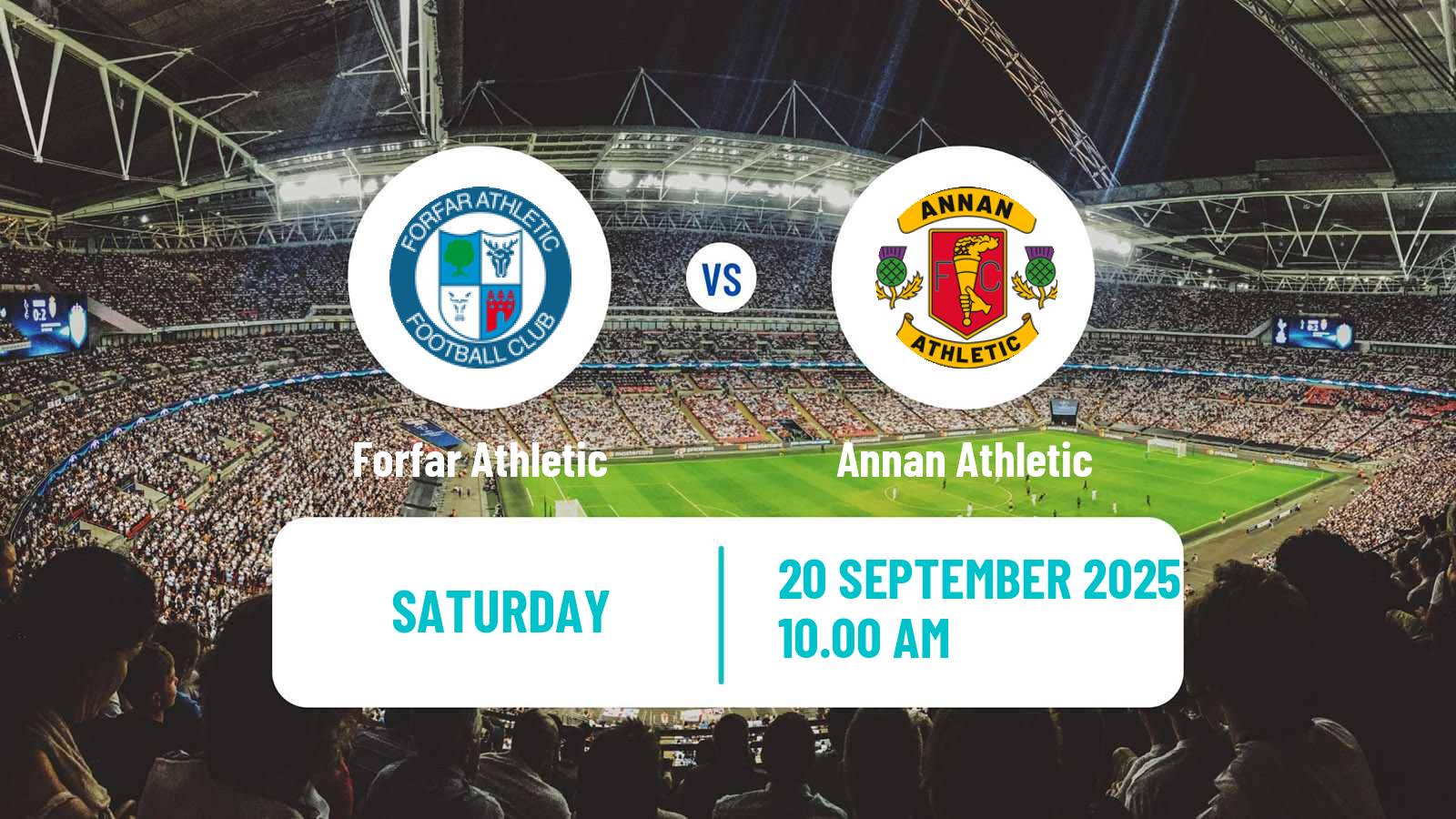 Soccer Scottish League Two Forfar Athletic - Annan Athletic