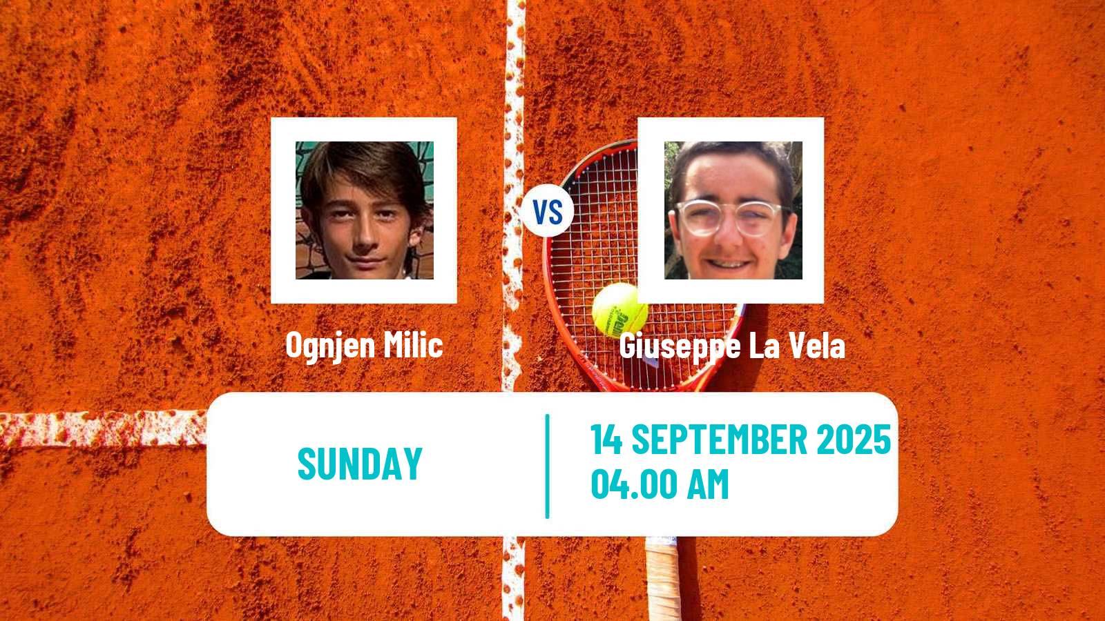 Tennis ITF M15 Kursumlijska Banja 16 Men Ognjen Milic - Giuseppe La Vela