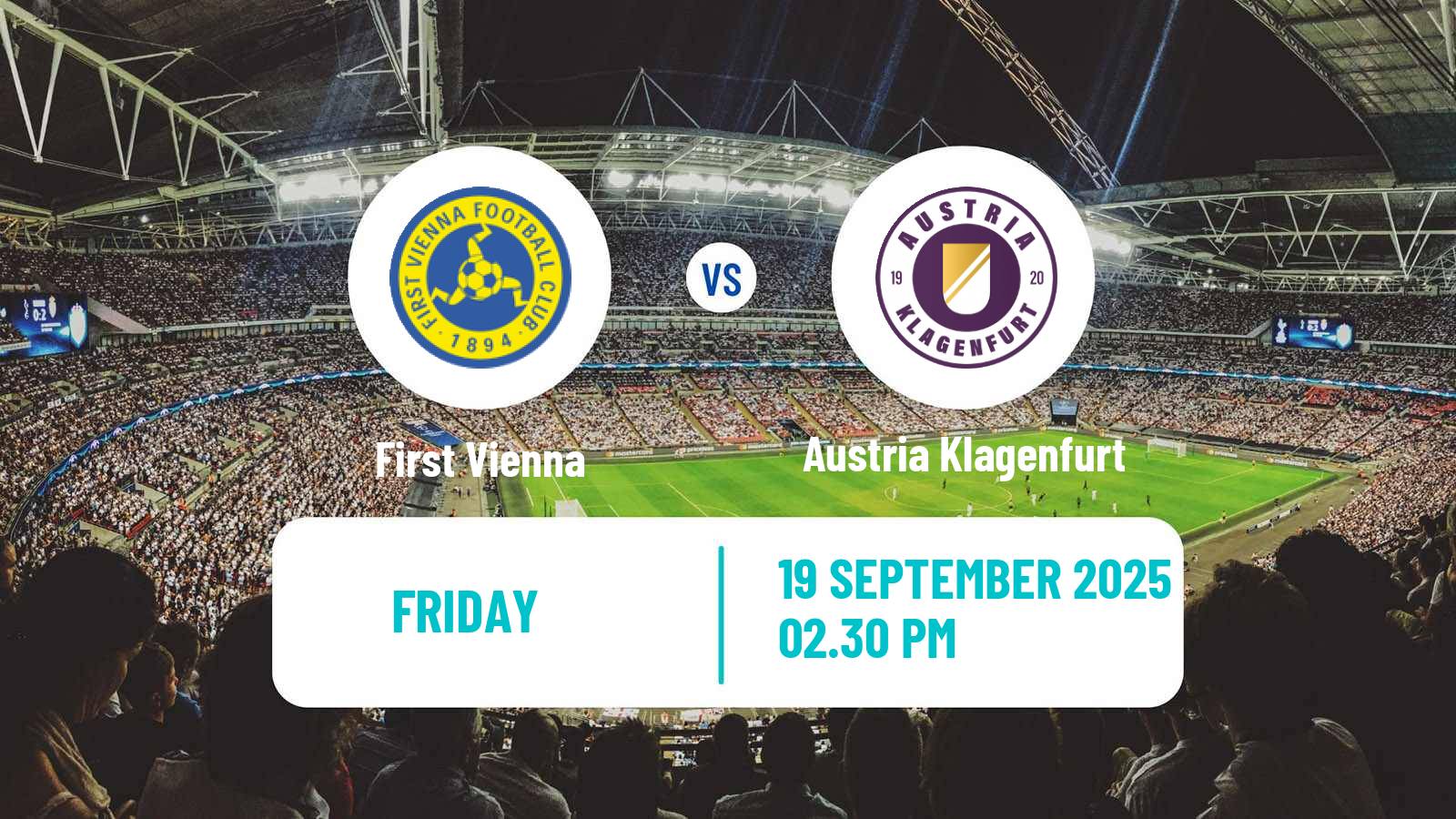Soccer Austrian 2 Liga First Vienna - Austria Klagenfurt