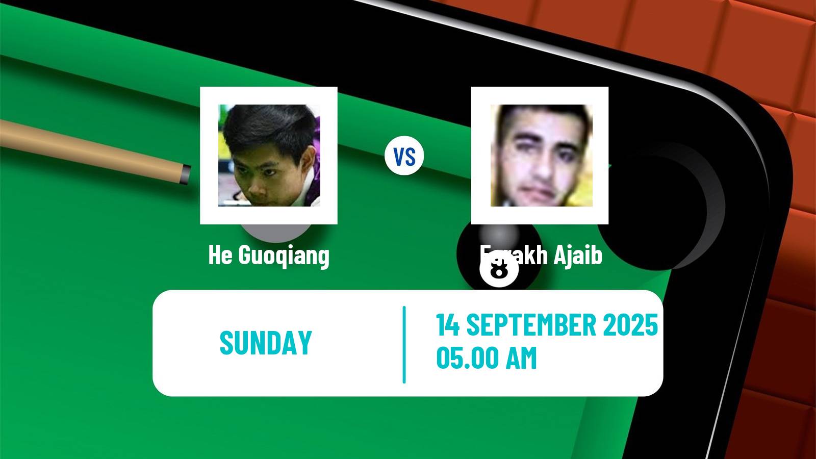 Snooker English Open He Guoqiang - Farakh Ajaib